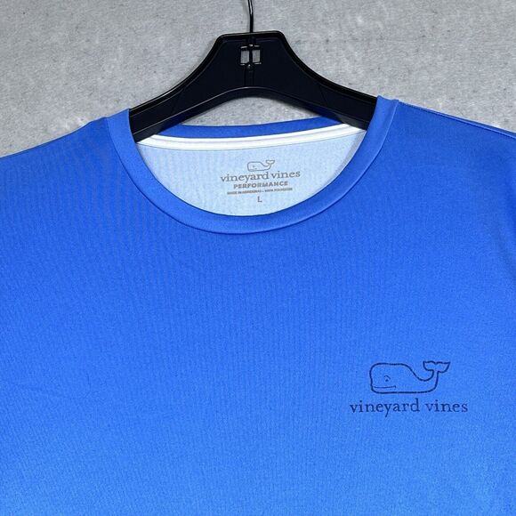 Vineyard Vines Shirt Mens Size Large Blue Performance Solid Shirt Long Sleeve - Picture 2 of 12